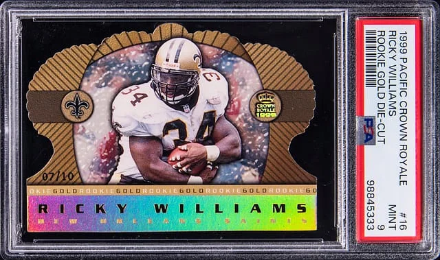 1999 Pacific Crown Royale Gold Die-Cut Ricky Williams #16 card image