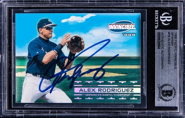 1999 Pacific Invincible Spanish Alex Rodriguez #19 card image