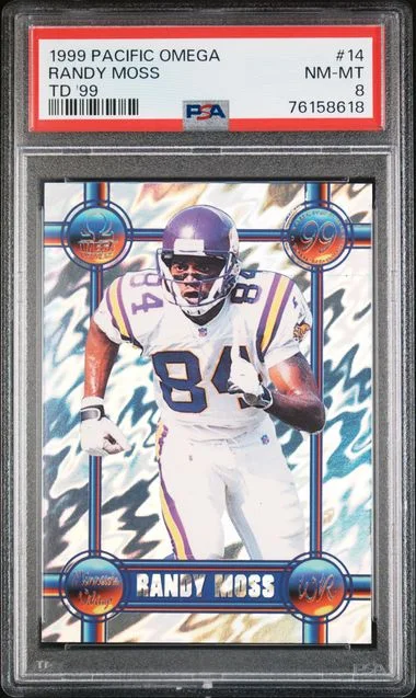 1999 Pacific Omega TD '99 Randy Moss #14 card image