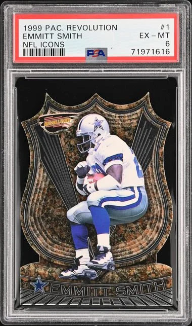 1999 Pacific Revolution NFL Icons Emmitt Smith #1 card image