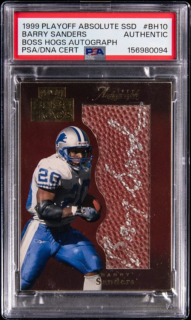 1999 Playoff Absolute Barry Sanders SSD Boss Hogs Autograph #BH10 card image