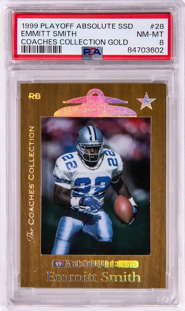 1999 Playoff Absolute Emmitt Smith SSD Coaches Collection Gold #28 card image