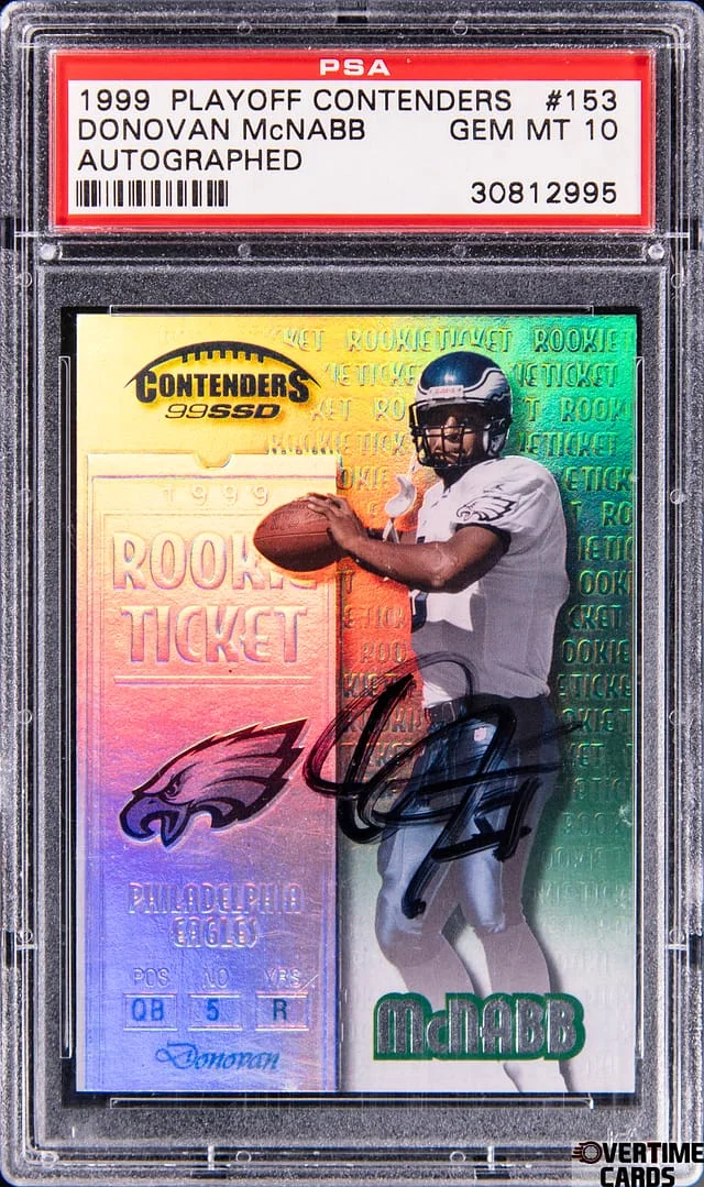 1999 Playoff Contenders Donovan McNabb Autographed #153 card image