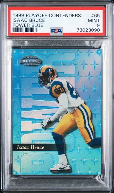 1999 Playoff Contenders Isaac Bruce Power Blue #65 card image