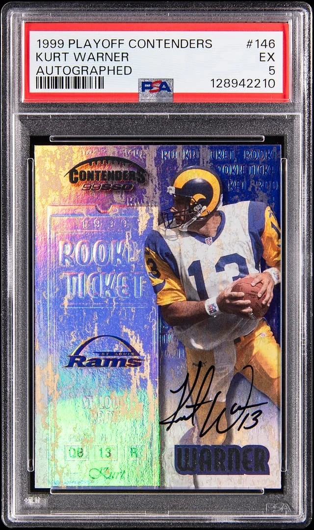 1999 Playoff Kurt Warner Contenders Autographed #146 card image