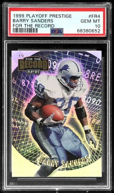 1999 Playoff Prestige Barry Sanders For The Record #FR4 card image