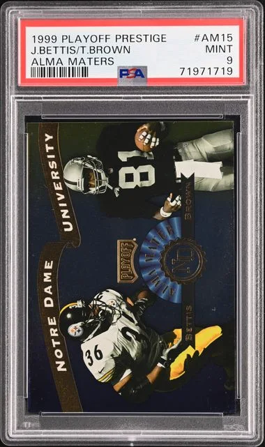 1999 Playoff Prestige Jerome Bettis/Tim Brown Alma Maters #AM15 card image