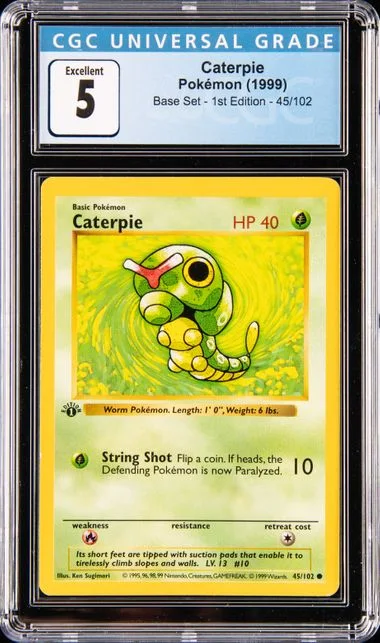 1999 Pokemon 1st Edition Caterpie #45 card image
