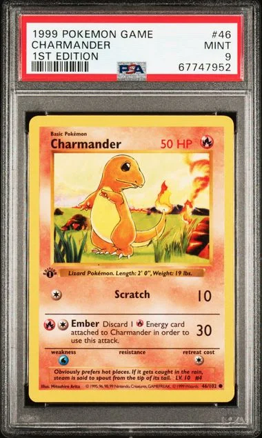 1999 Pokemon 1st Edition Charmander #46 card image