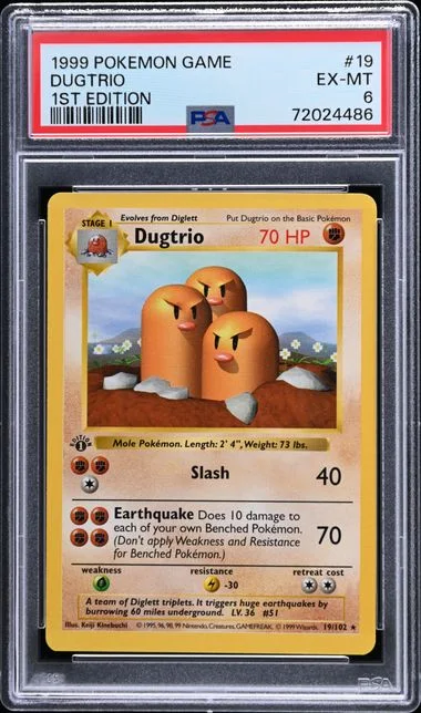 1999 Pokemon 1st Edition Dugtrio #19 card image