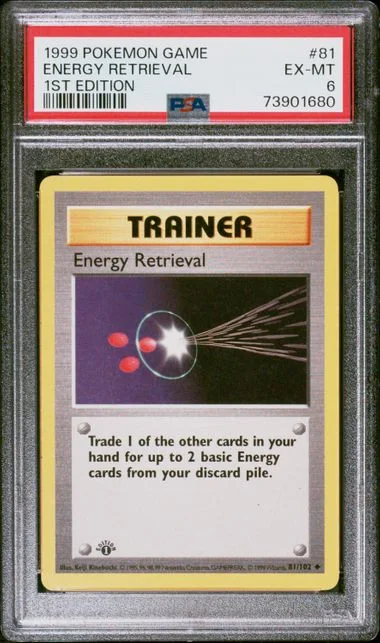 1999 Pokemon 1st Edition Energy Retrieval #81 card image