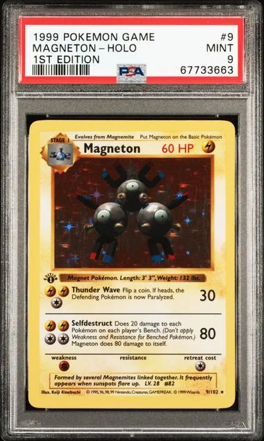 1999 Pokemon 1st Edition Holofoil Magneton #9 card image