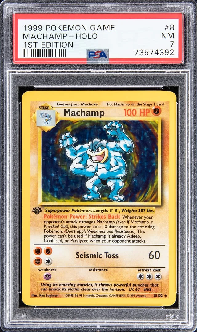 1999 Pokemon 1st Edition Machamp Holo #8 card image