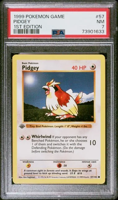 1999 Pokemon 1st Edition Pidgey #57 card image