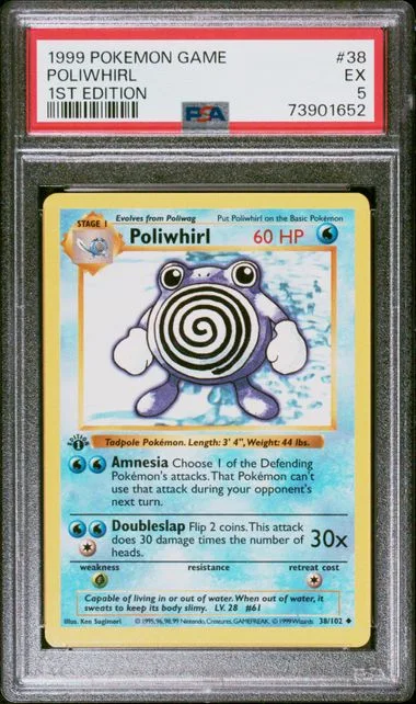 1999 Pokemon 1st Edition Poliwhirl #38 card image