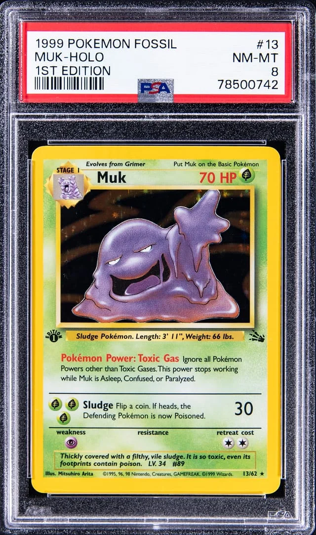 1999 Pokemon 1st Edition Rare Holofoil Muk #13 card image