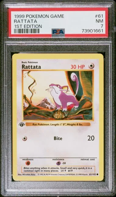 1999 Pokemon 1st Edition Rattata #61 card image