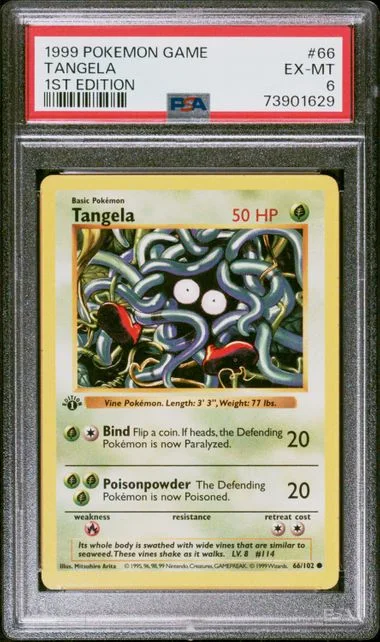 1999 Pokemon 1st Edition Tangela #66 card image