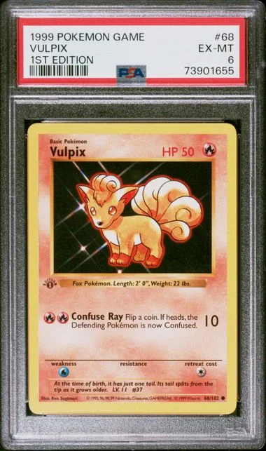 1999 Pokemon 1st Edition Vulpix #68 card image