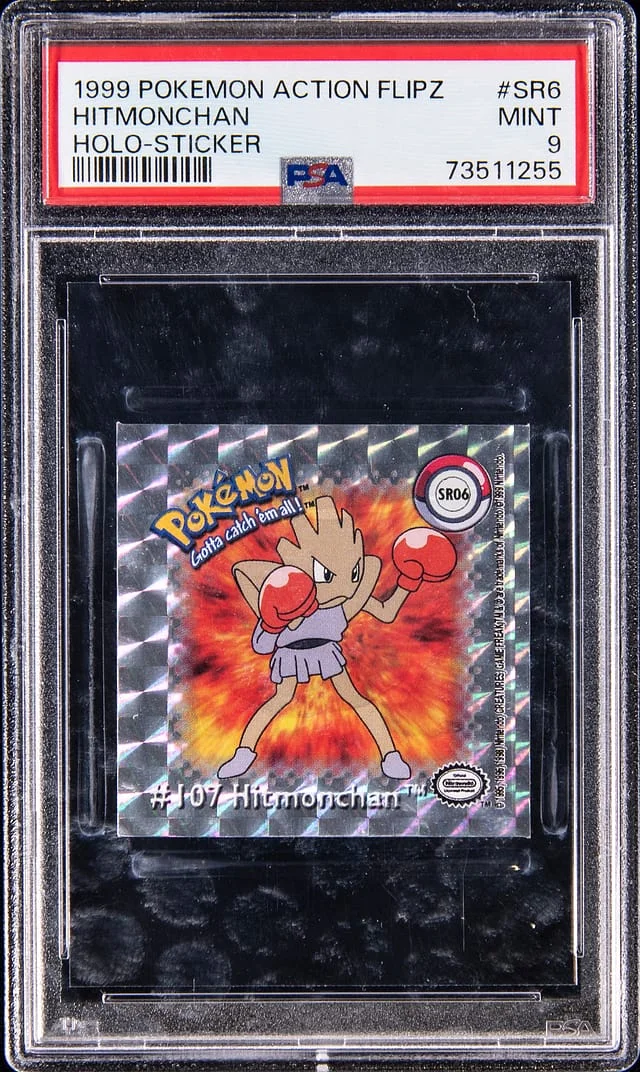 1999 Pokemon Action Flipz Holo Sticker Hitmonchan #SR6 card image