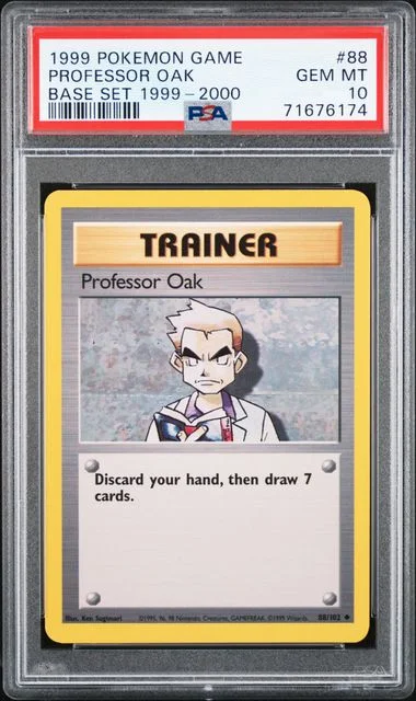 1999 Pokemon Base Set 1999-2000 Professor Oak #88 card image