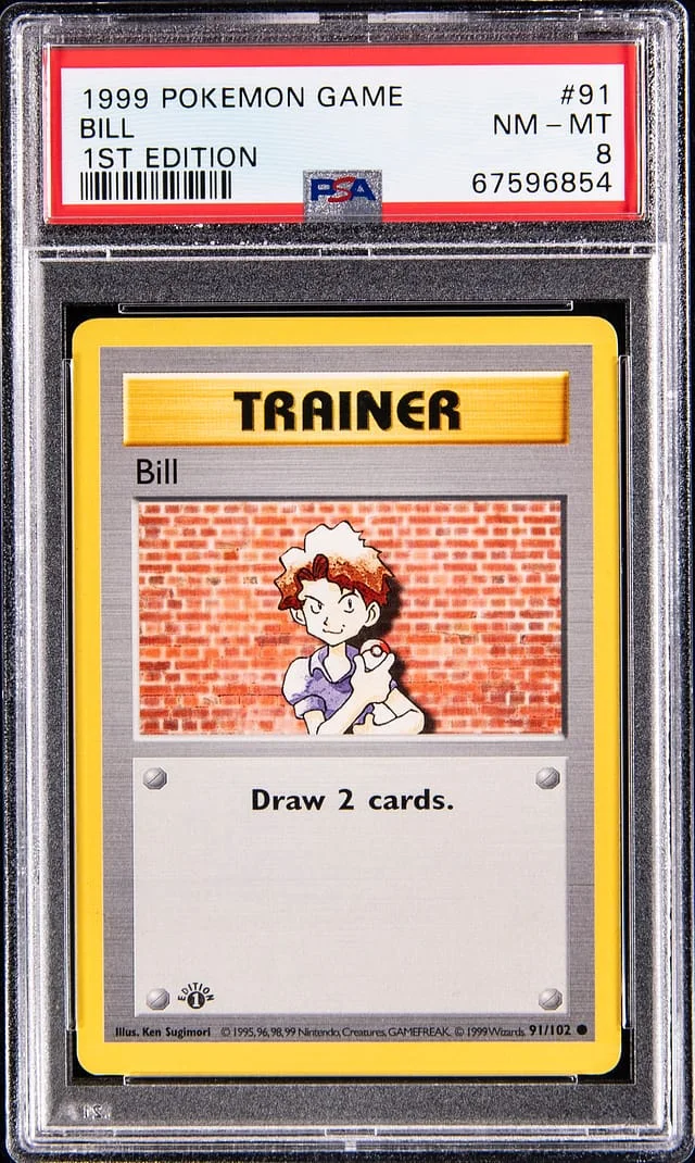 1999 Pokemon Base Set 1st Edition Bill #91 card image