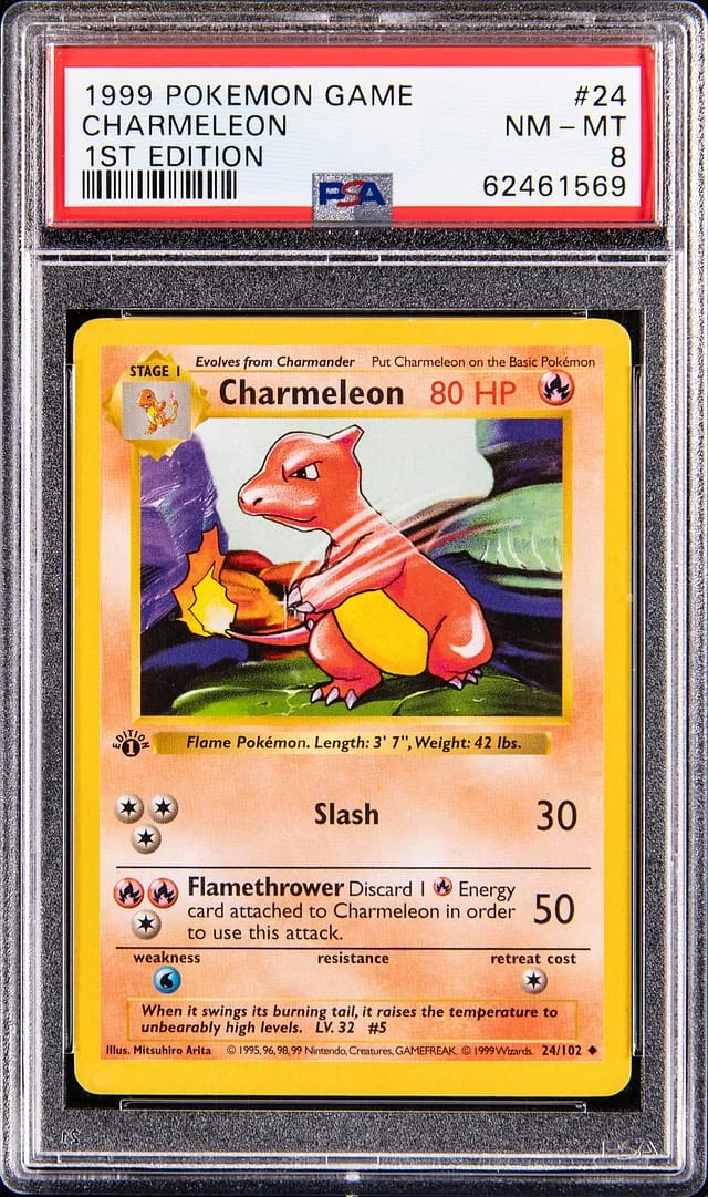 1999 Pokemon Base Set 1st Edition Charmeleon #24 card image