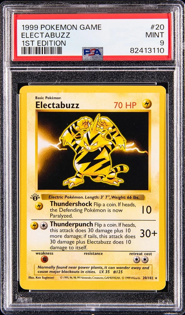 1999 Pokemon Base Set 1st Edition Electabuzz #20 card image