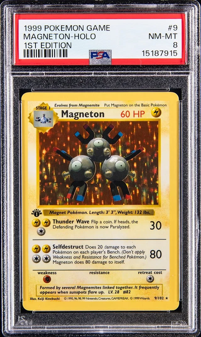 1999 Pokemon Base Set 1st Edition Holo Magneton #9 card image