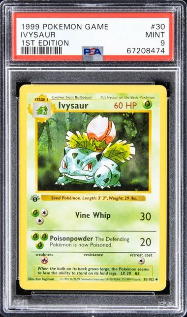1999 Pokemon Base Set 1st Edition Ivysaur #30 card image