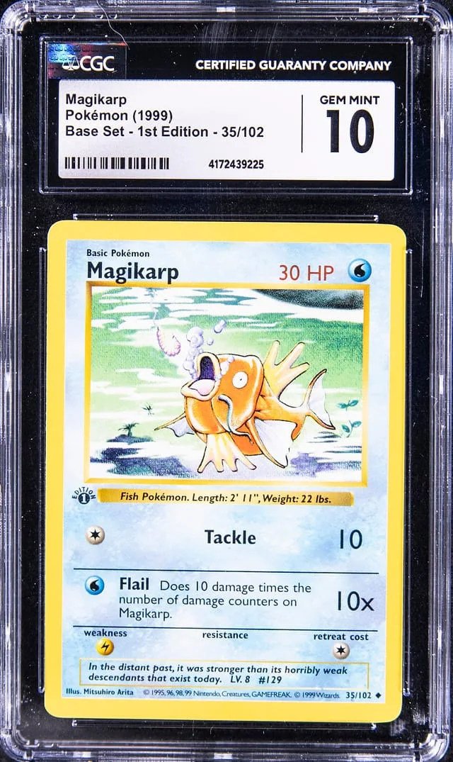 1999 Pokemon Base Set 1st Edition Magikarp #35 card image