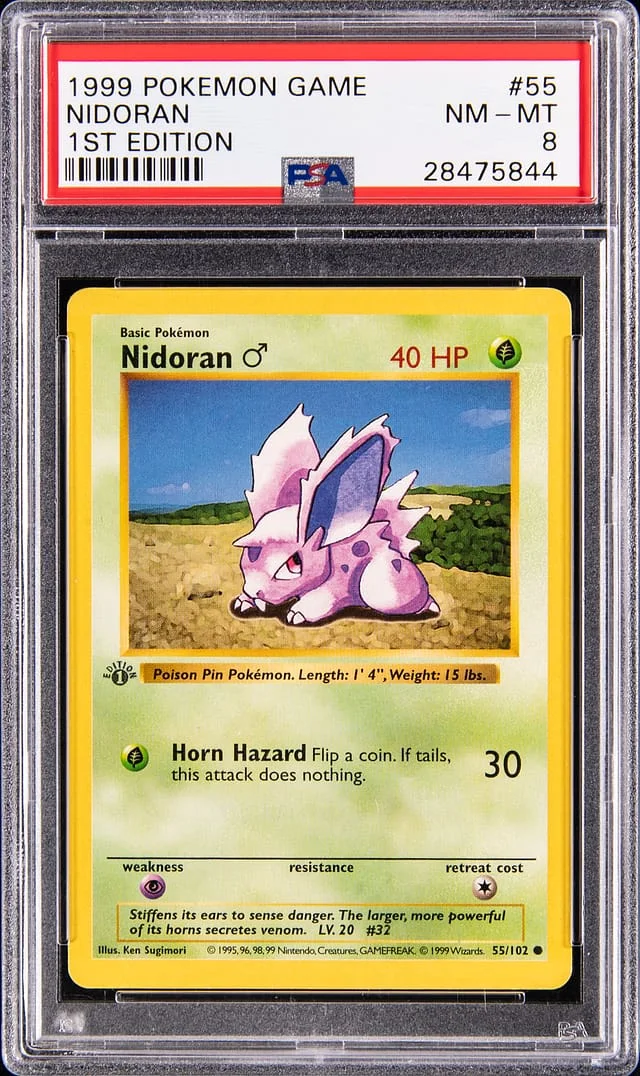 1999 Pokemon Base Set 1st Edition Nidoran #55 card image
