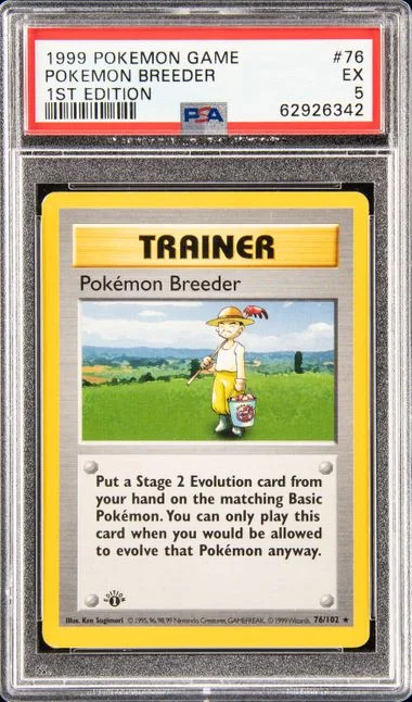1999 Pokemon Base Set 1st Edition Pokemon Breeder #76 card image