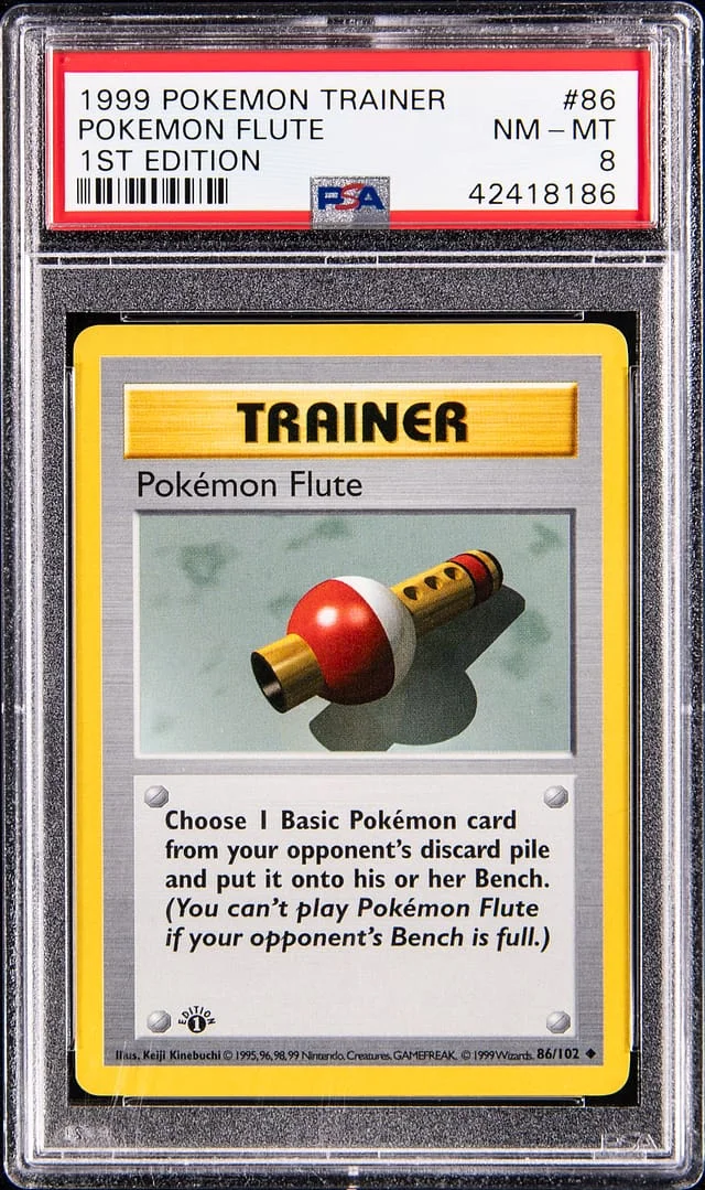 1999 Pokemon Base Set 1st Edition Pokemon Flute #86 card image