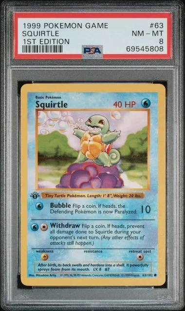 1999 Pokemon Base Set 1st Edition Squirtle #36 card image