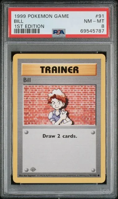 1999 Pokemon Base Set 1t Edition Bill #91 card image