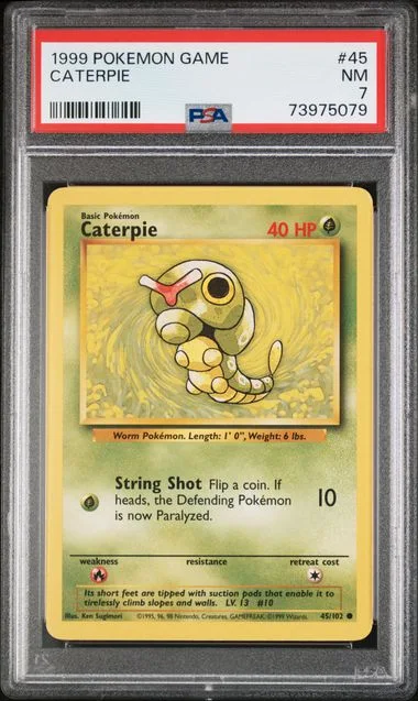 1999 Pokemon Base Set Caterpie #45 card image