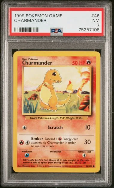 1999 Pokemon Base Set Charmander #46 card image