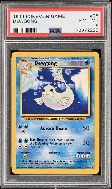 1999 Pokemon Base Set Dewgong #25 card image