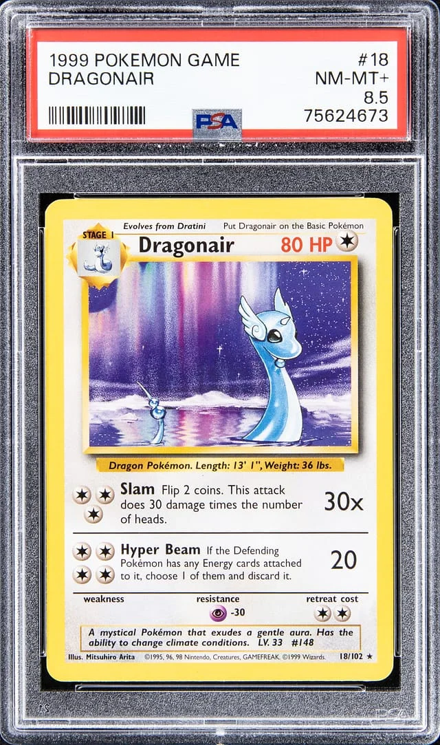 1999 Pokemon Base Set Dragonair #18 card image