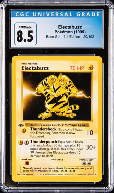1999 Pokemon Base Set Electabuzz #20 card image