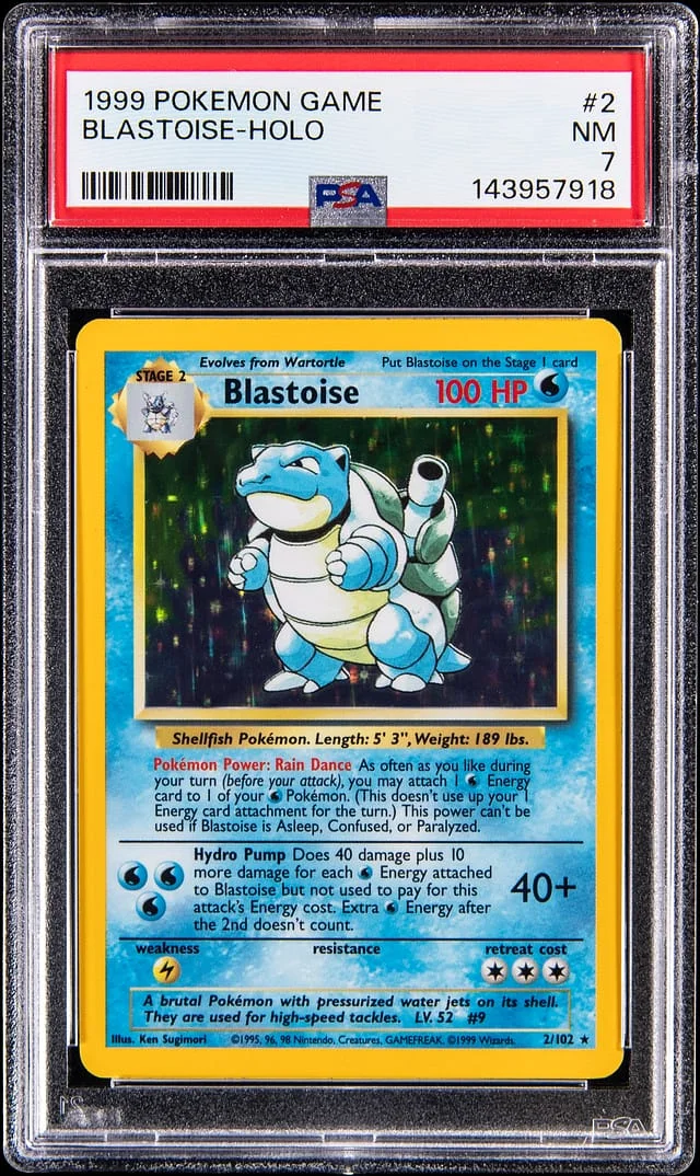1999 Pokemon Base Set Holo Blastoise #2 card image