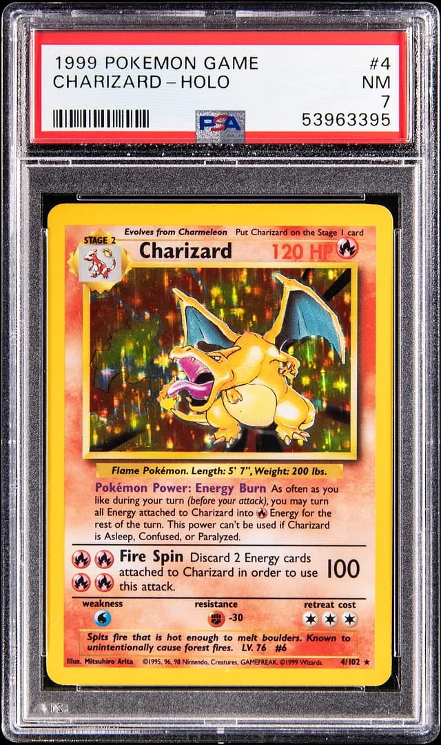 1999 Pokemon Base Set Holo Charizard #4 card image