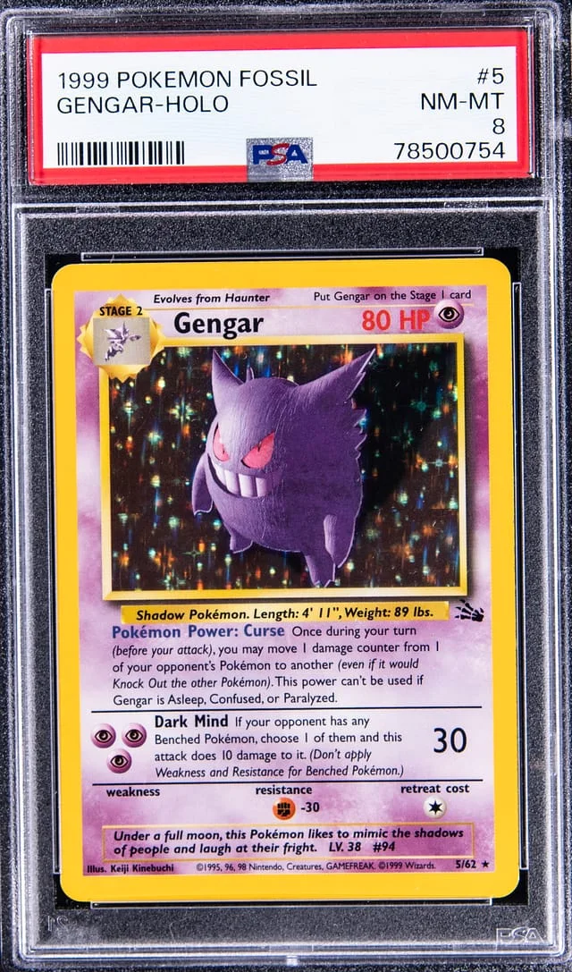 1999 Pokemon Base Set Holo Gengar #5 card image
