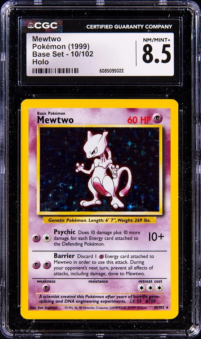 1999 Pokemon Base Set Holo Mewtwo #10 card image