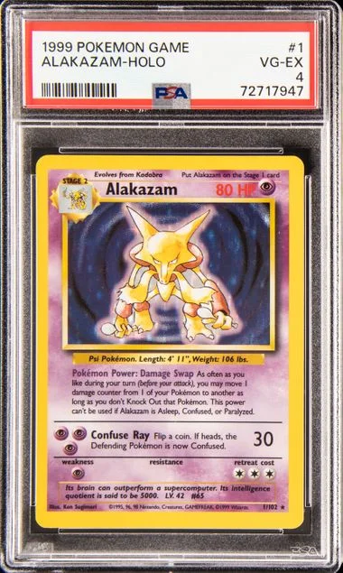 1999 Pokemon Base Set Holofoil Alakazam #1 card image