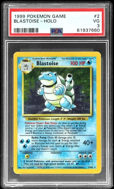 1999 Pokemon Base Set Holofoil Blastoise #2 card image