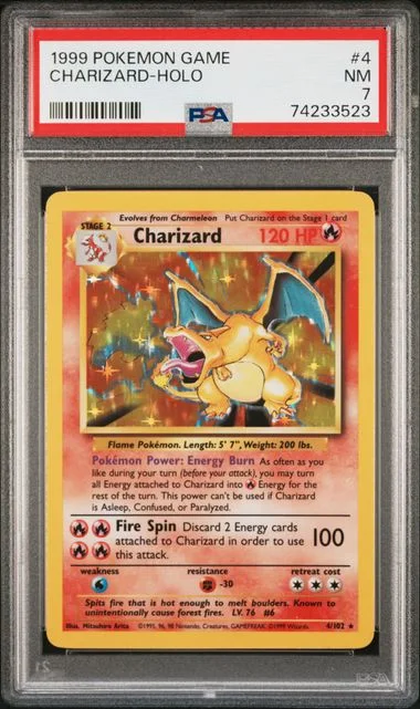 1999 Pokemon Base Set Holofoil Charizard #4 card image