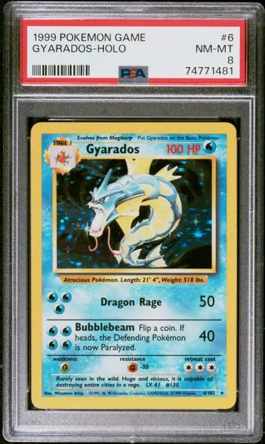 1999 Pokemon Base Set Holofoil Gyarados #6 card image