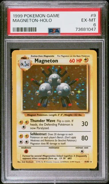 1999 Pokemon Base Set Holofoil Magneton #9 card image